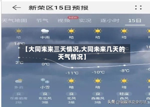 【大同未来三天情况,大同未来几天的天气情况】