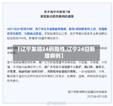 【辽宁发现24例阳性,辽宁24日新增病例】-第3张图片