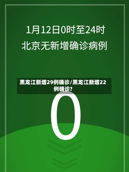 黑龙江新增29例确诊/黑龙江新增22例确诊?