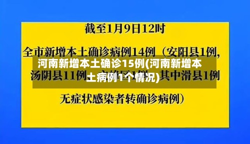 河南新增本土确诊15例(河南新增本土病例1个情况)