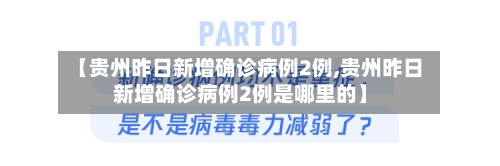 【贵州昨日新增确诊病例2例,贵州昨日新增确诊病例2例是哪里的】