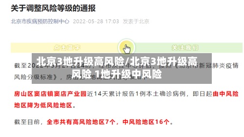 北京3地升级高风险/北京3地升级高风险 1地升级中风险-第2张图片