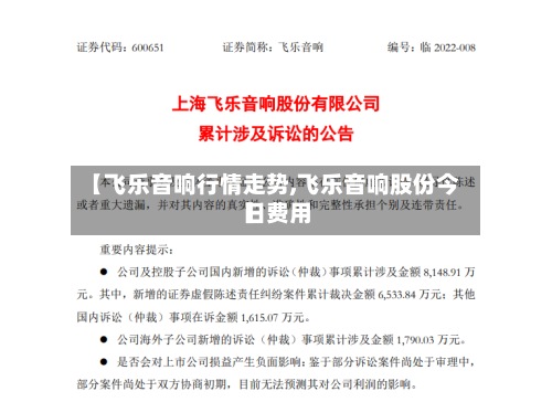 【飞乐音响行情走势,飞乐音响股份今日费用
】