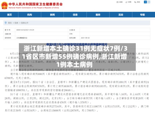 浙江新增本土确诊31例无症状7例/31省区市新增55例确诊病例,浙江新增1例本土病例-第2张图片