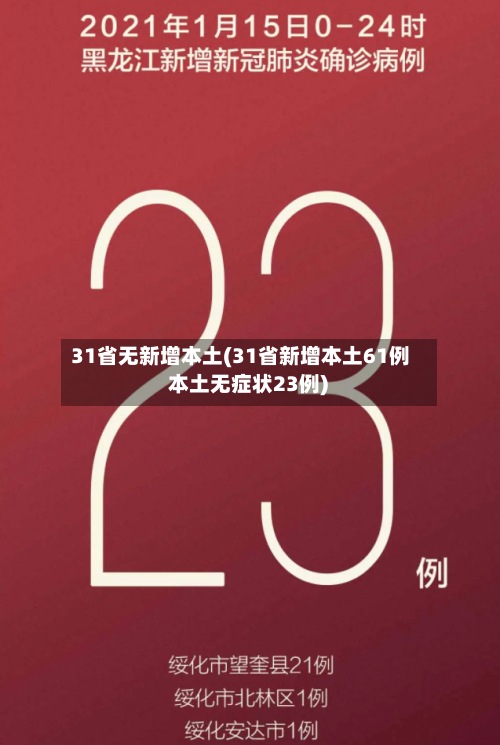 31省无新增本土(31省新增本土61例 本土无症状23例)