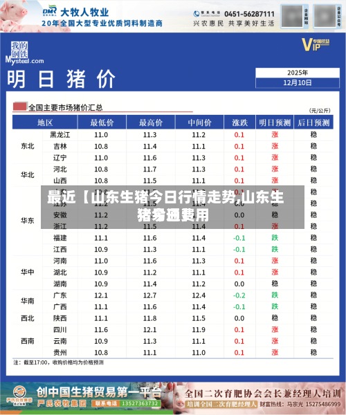 最近【山东生猪今日行情走势,山东生猪今日费用
猪易通】-第2张图片