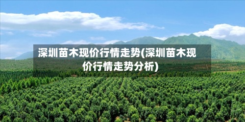 深圳苗木现价行情走势(深圳苗木现价行情走势分析)