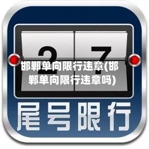 邯郸单向限行违章(邯郸单向限行违章吗)