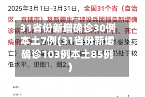 31省份新增确诊30例本土7例(31省份新增确诊103例本土85例)-第2张图片
