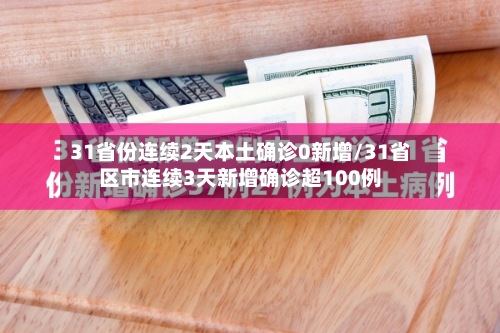 31省份连续2天本土确诊0新增/31省区市连续3天新增确诊超100例