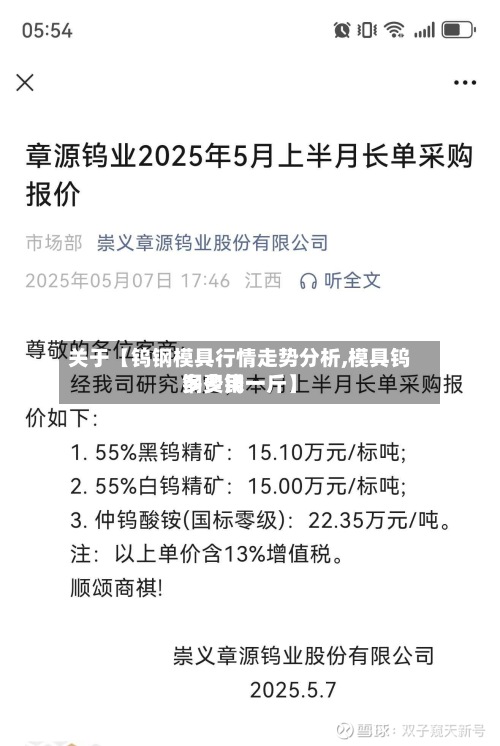 关于【钨钢模具行情走势分析,模具钨钢费用多少钱一斤】