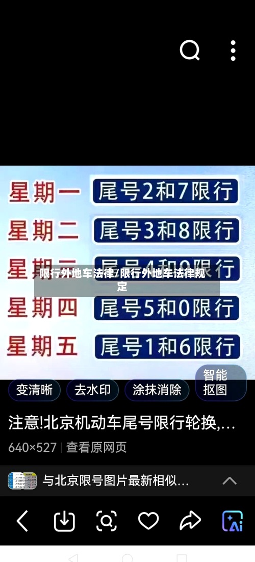 限行外地车法律/限行外地车法律规定