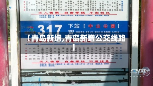 【青岛新增,青岛新增公交线路】-第3张图片