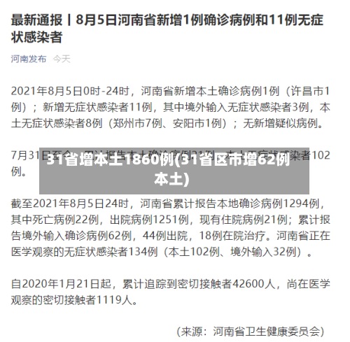 31省增本土1860例(31省区市增62例本土)