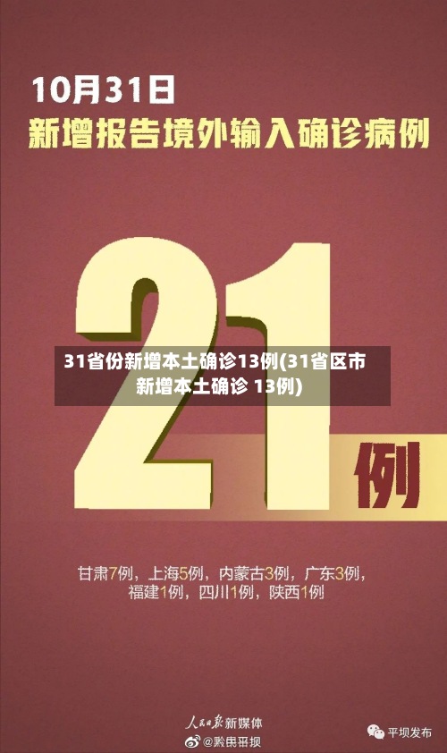 31省份新增本土确诊13例(31省区市新增本土确诊 13例)