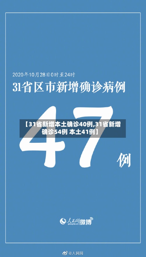 【31省新增本土确诊40例,31省新增确诊54例 本土41例】