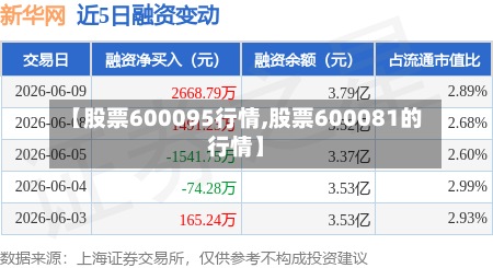 【股票600095行情,股票600081的行情】-第2张图片