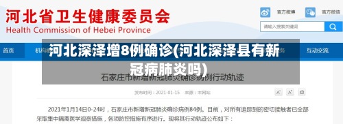河北深泽增8例确诊(河北深泽县有新冠病肺炎吗)-第2张图片