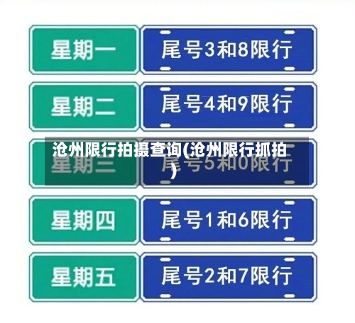 沧州限行拍摄查询(沧州限行抓拍)-第3张图片